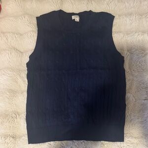J. Crew Dark Blue Sleeveless Knit Top